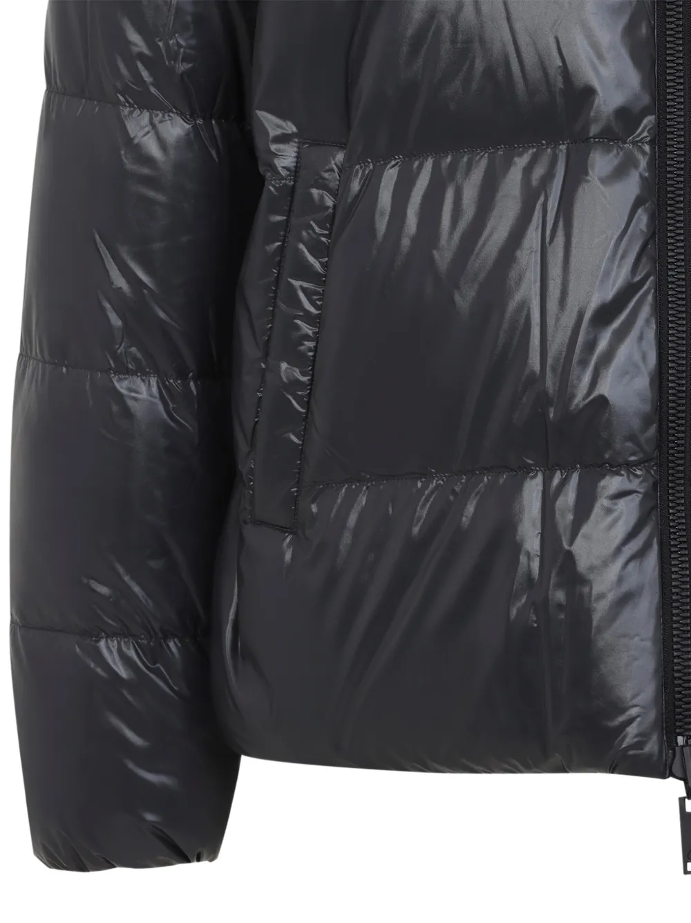 Moose Knuckles reversible hooded puffer jacket Zwart