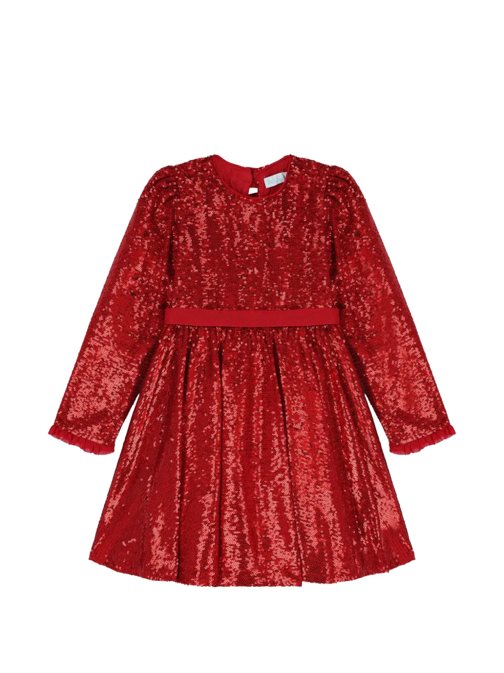 Abel & Lula sequin-embellished bow-detail dress - Rouge Abel & Lula sequin-embellished bow-detail dress - Rouge
