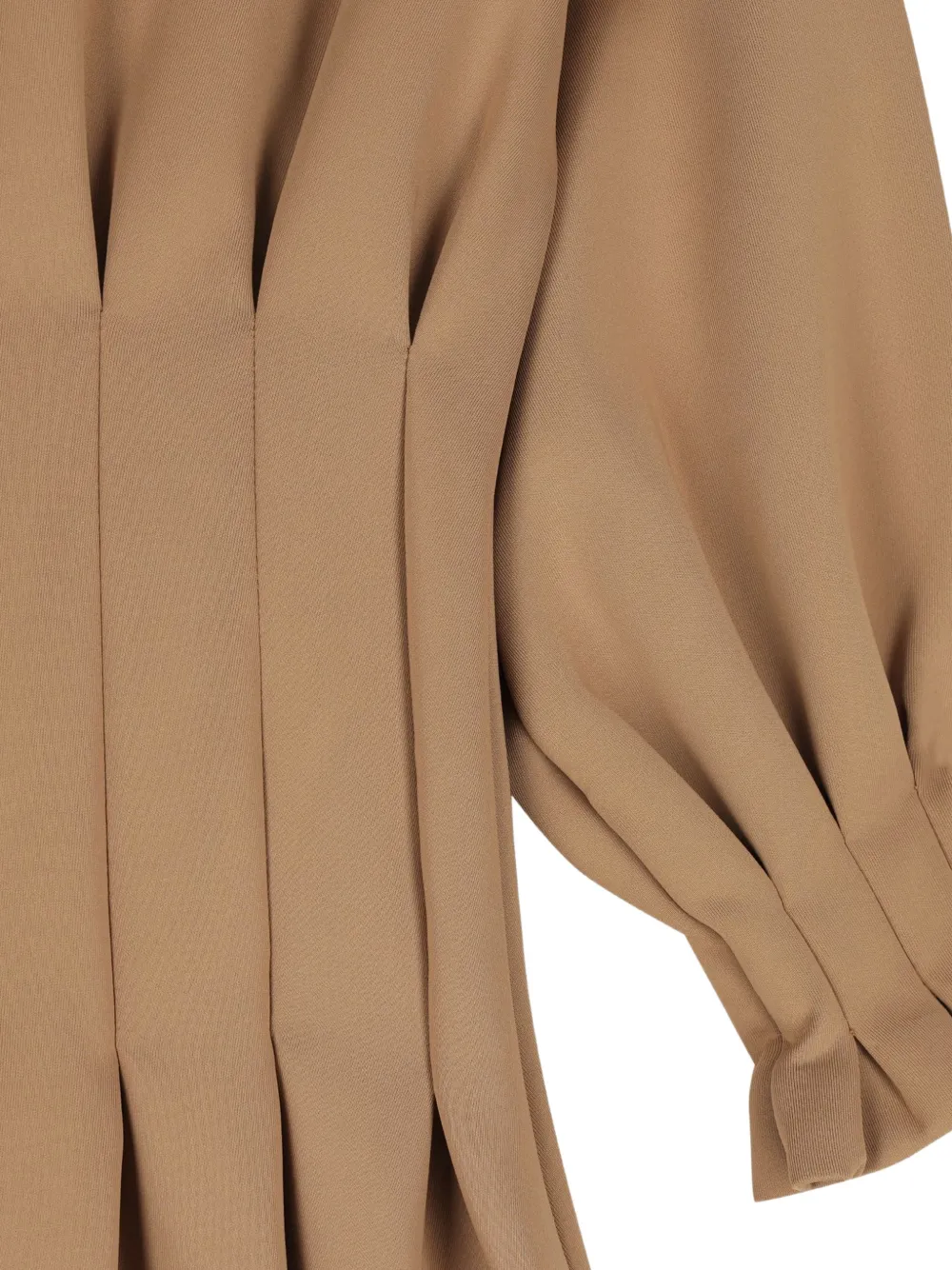 Abel & Lula pleated crystal-embellished dress Beige