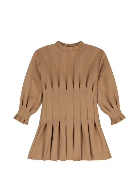 Abel & Lula pleated crystal-embellished dress