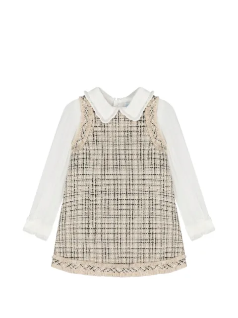 Abel & Lula check-pattern sequin-embellished dress
