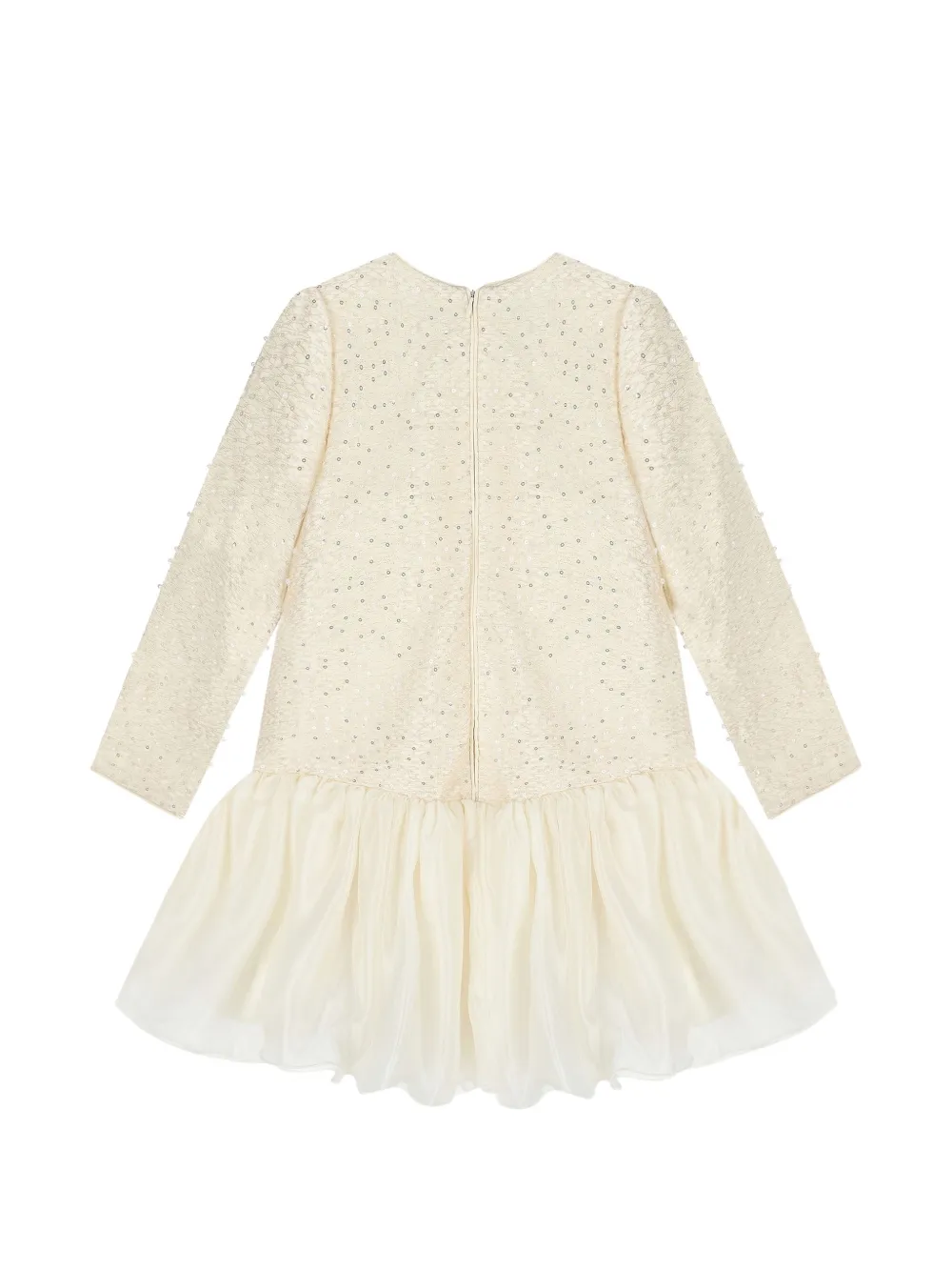 Abel & Lula sequin-embellished faux-pearl mini dress - Blanc Abel & Lula sequin-embellished faux-pearl mini dress - Blanc