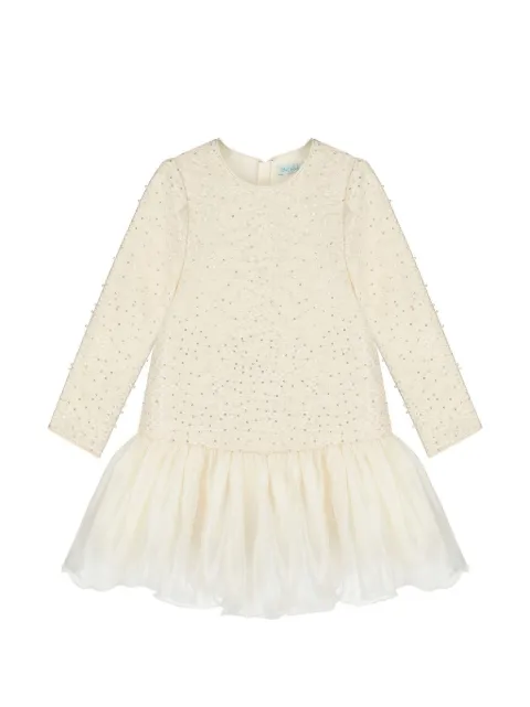 Abel & Lula sequin-embellished faux-pearl mini dress