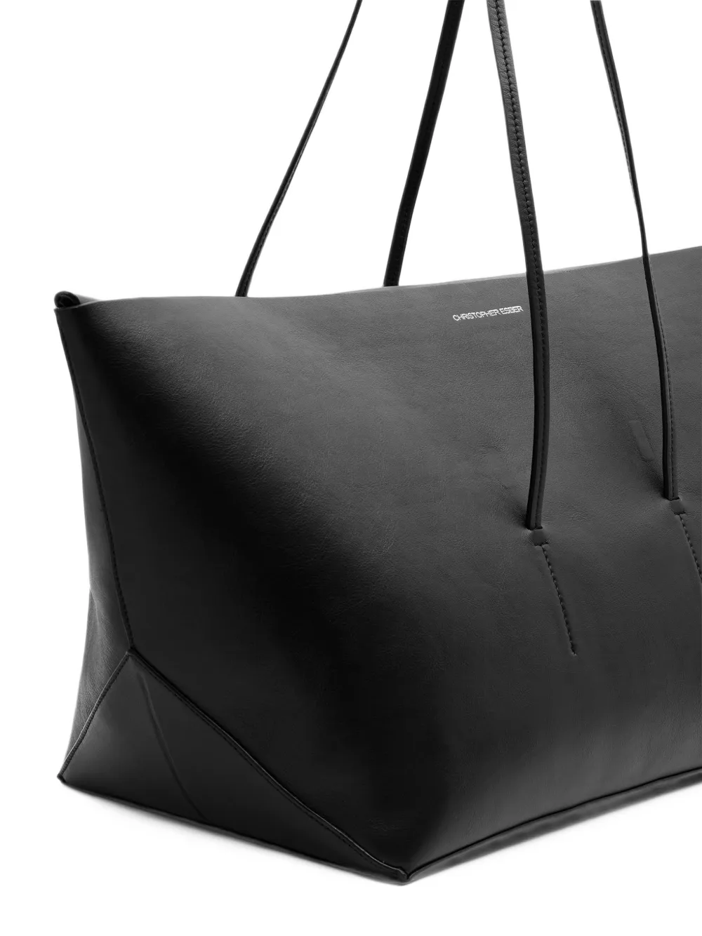 Christopher Esber Grote Gondola leren shopper Zwart