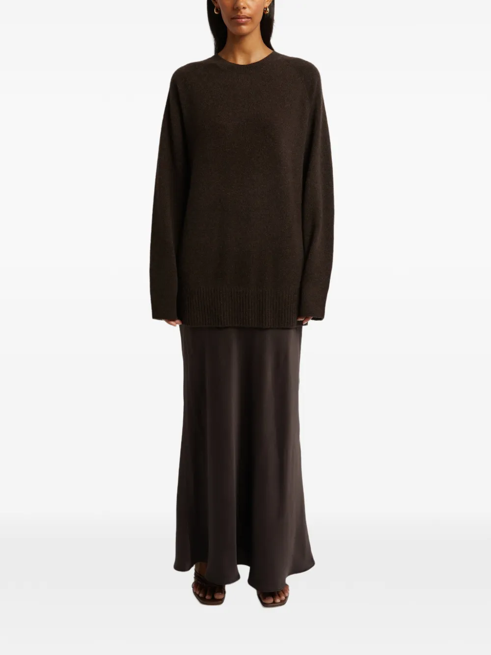 Christopher Esber Monument silk-panel dress - Brown