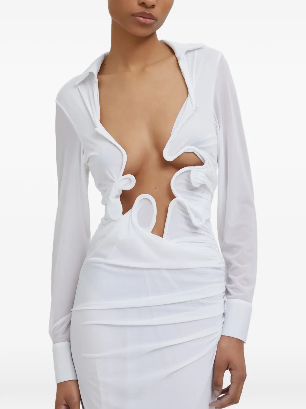 Christopher Esber Venus Plunge maxi-jurk Wit