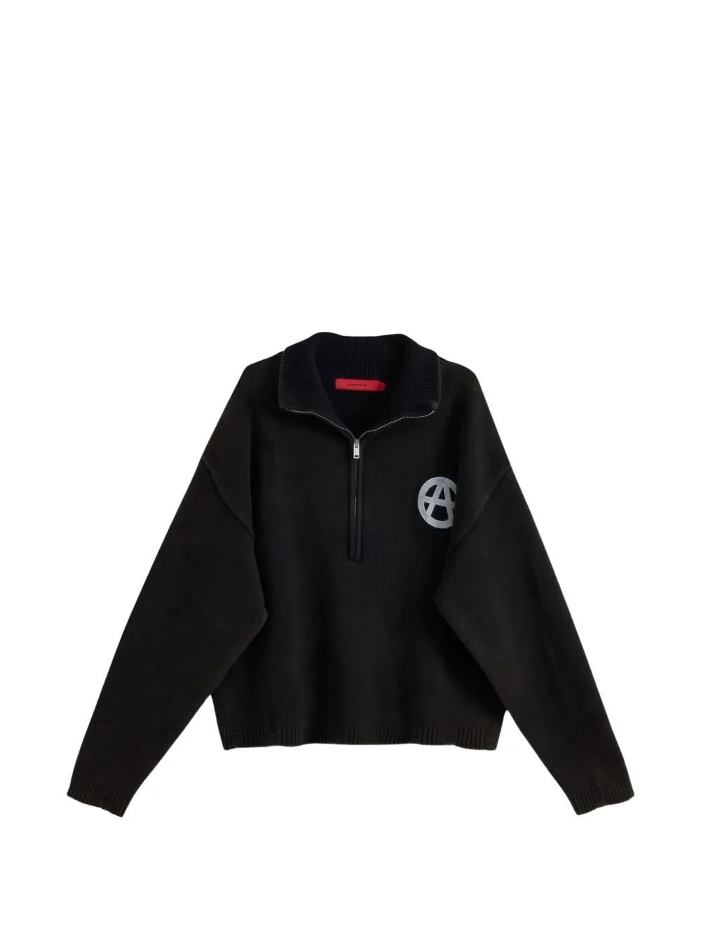 ACUPUNCTURE 1993 Anarchy distressed logo-print sweater - Noir