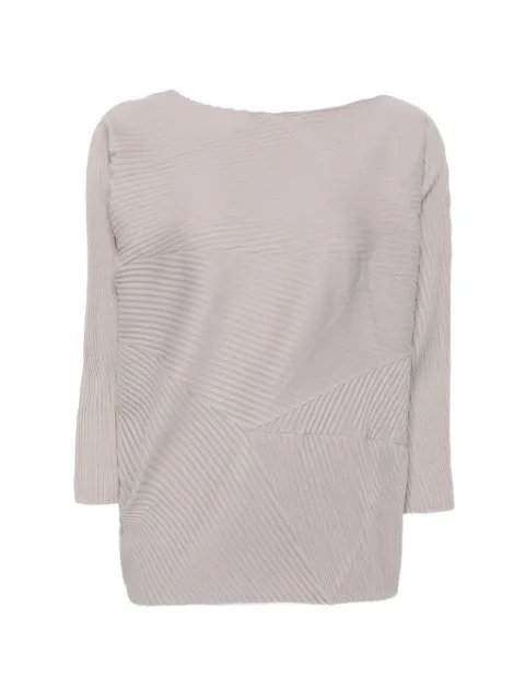MeimeiJ blusa plisada con cuello barco