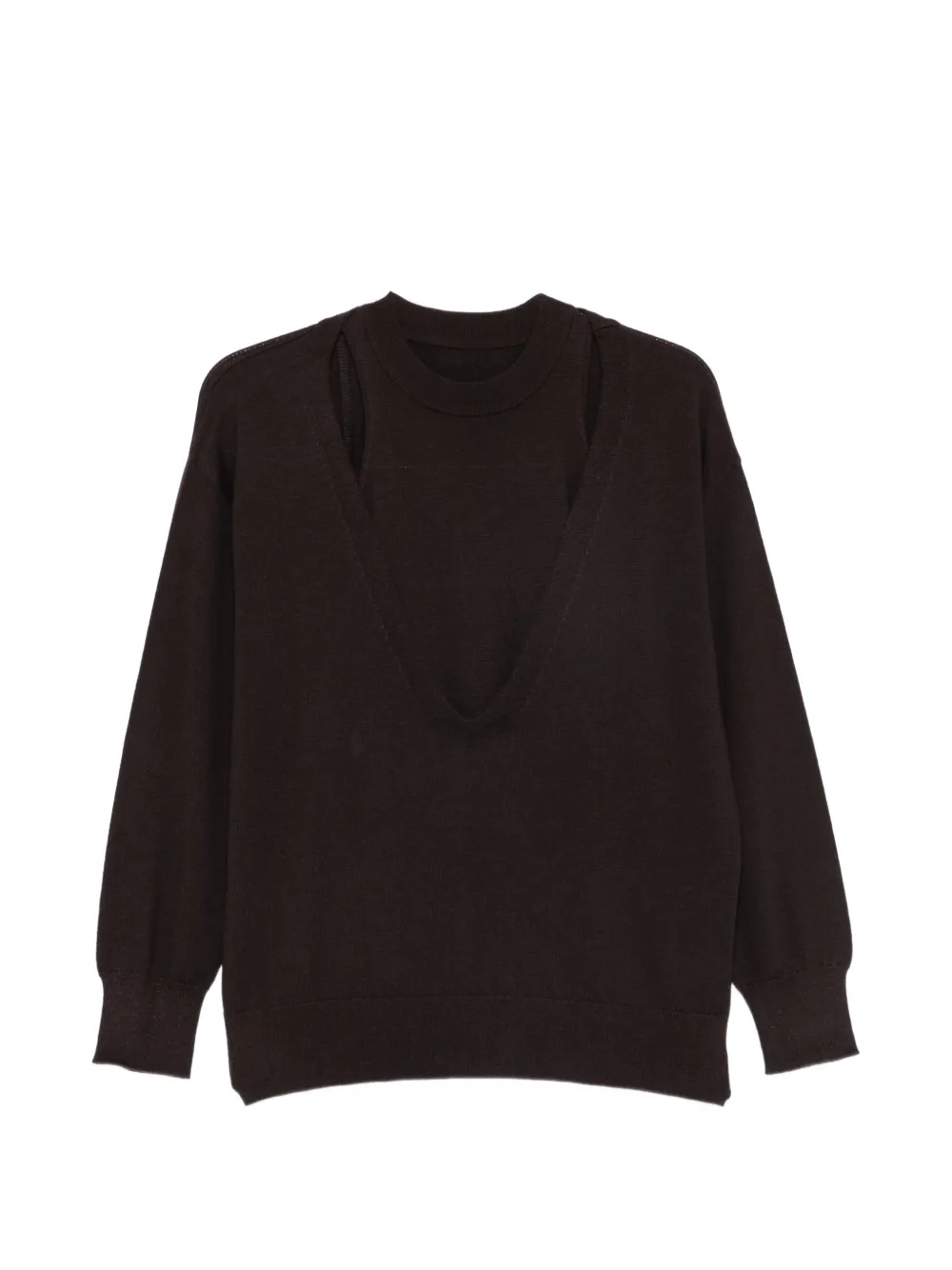 MeimeiJ cut-out layered sweater - Braun