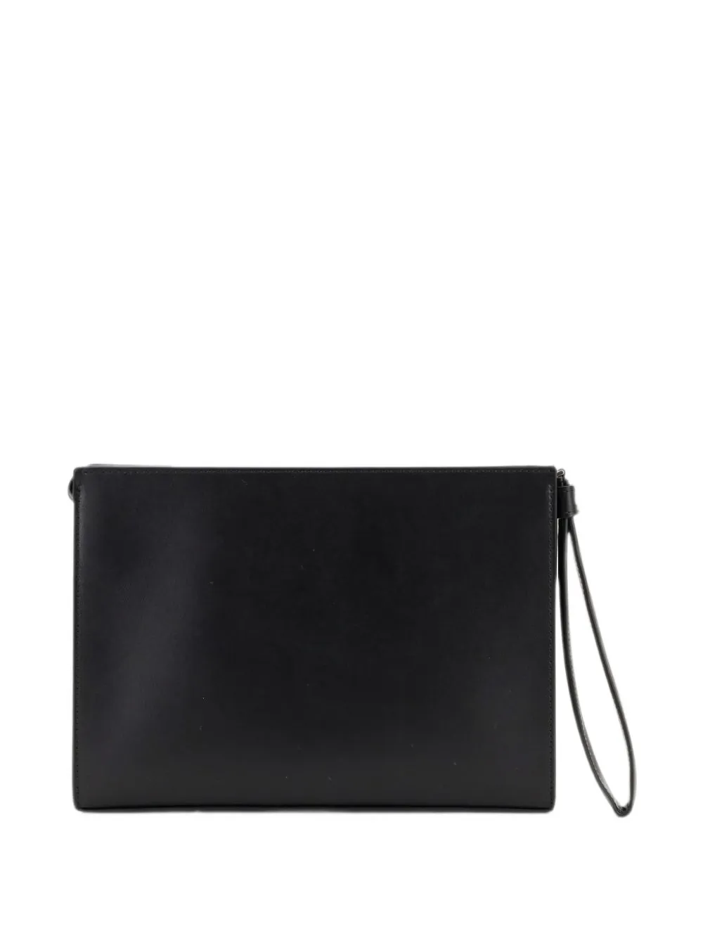 Orciani Clutch met polsband en logoplakkaat Zwart