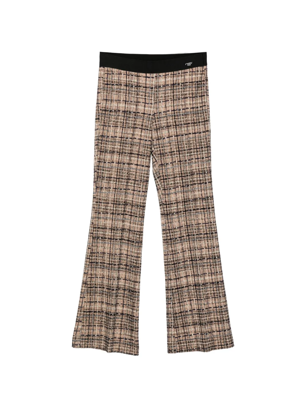 Cambio Francis checked elasticated-waistband trousers - Nude