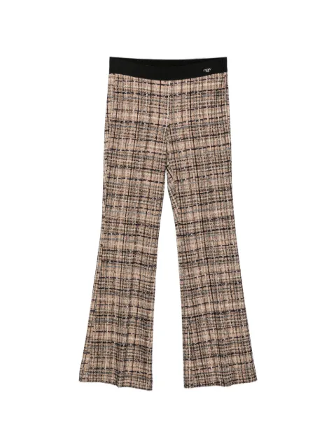 Cambio Francis checked elasticated-waistband trousers