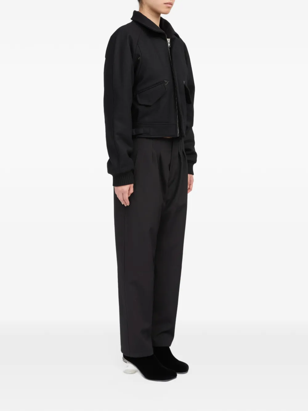 MM6 Maison Margiela Bomberjack met klepzak Zwart