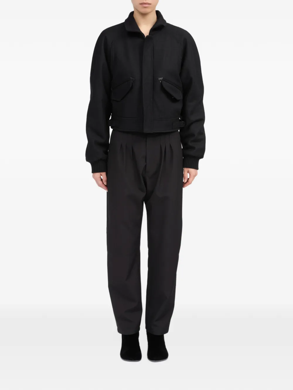 MM6 Maison Margiela Bomberjack met klepzak Zwart