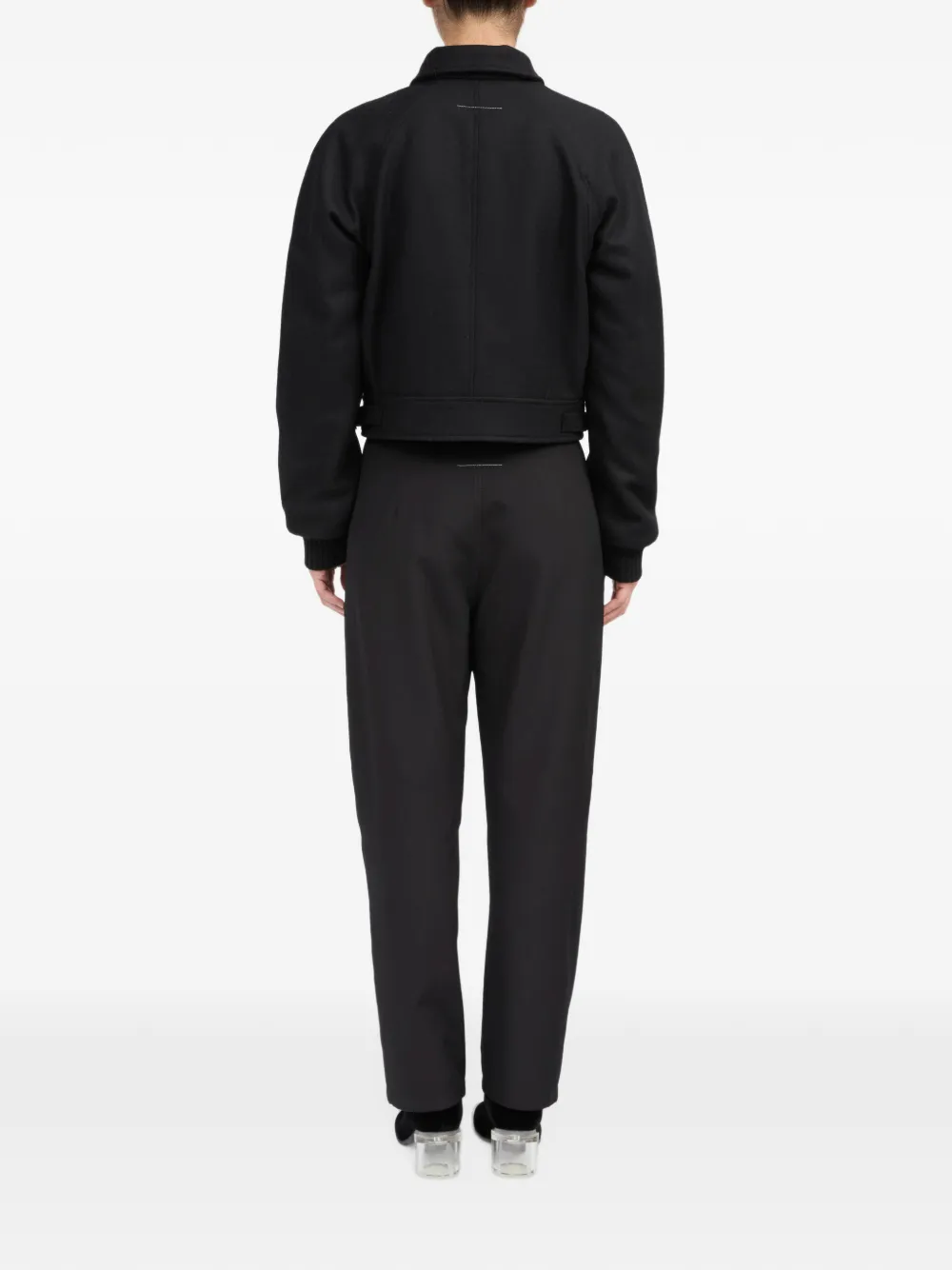 MM6 Maison Margiela Bomberjack met klepzak Zwart