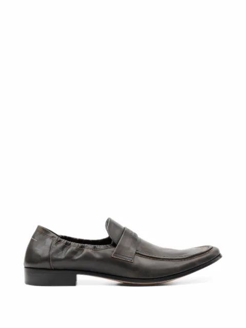 MM6 Maison Margiela Swing-toe leather loafers