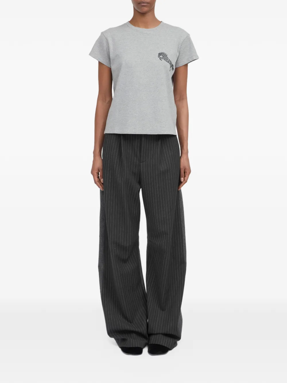 MM6 Maison Margiela T-shirt met grafische print Grijs