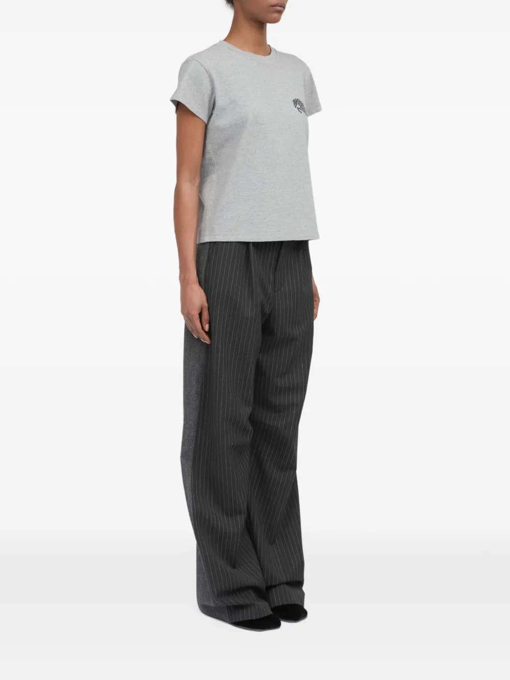 MM6 Maison Margiela T-shirt met grafische print Grijs