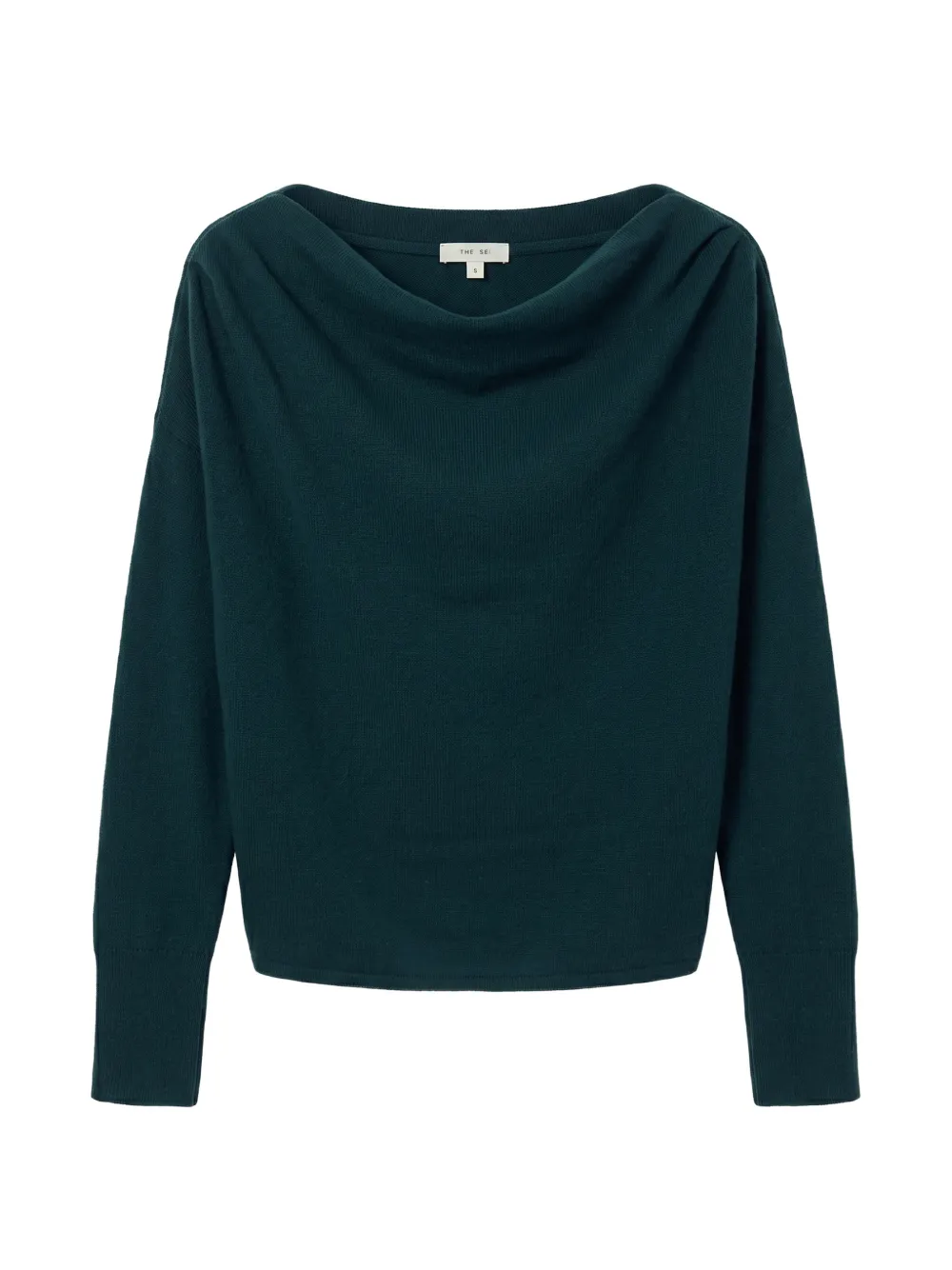 The Sei asymmetric draped sweater - Verde