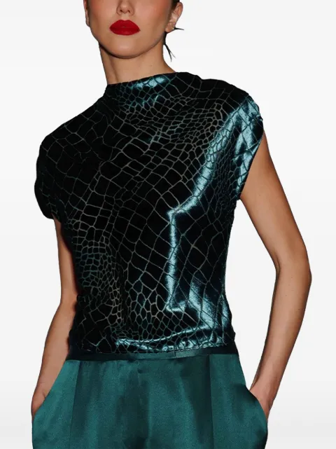 The Sei crocodile-effect high-neck top