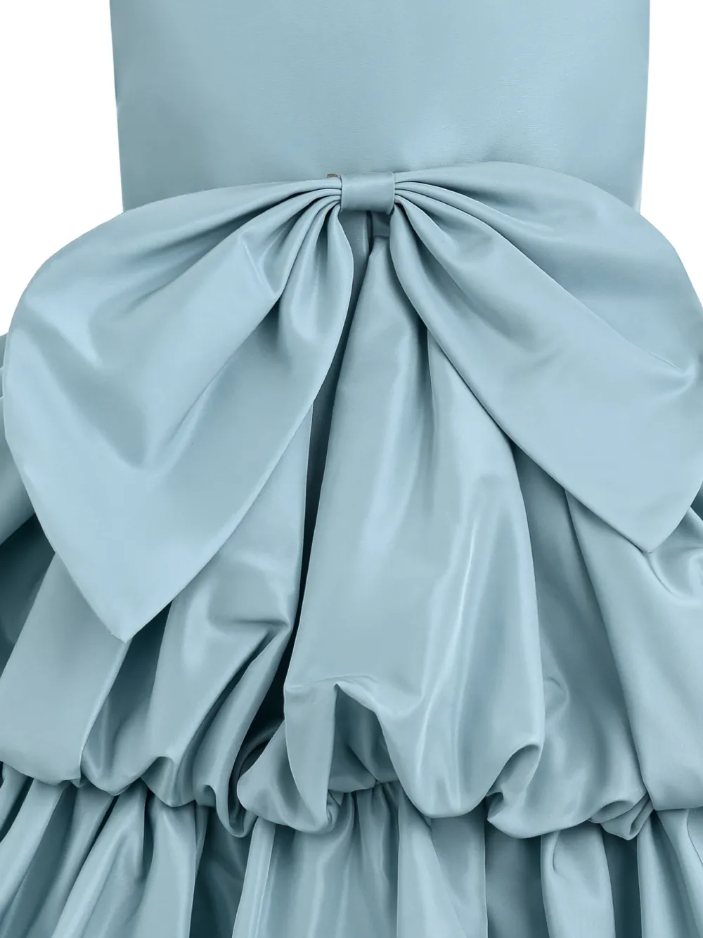 Tulleen Marina gelaagde jurk met strikdetail Blauw