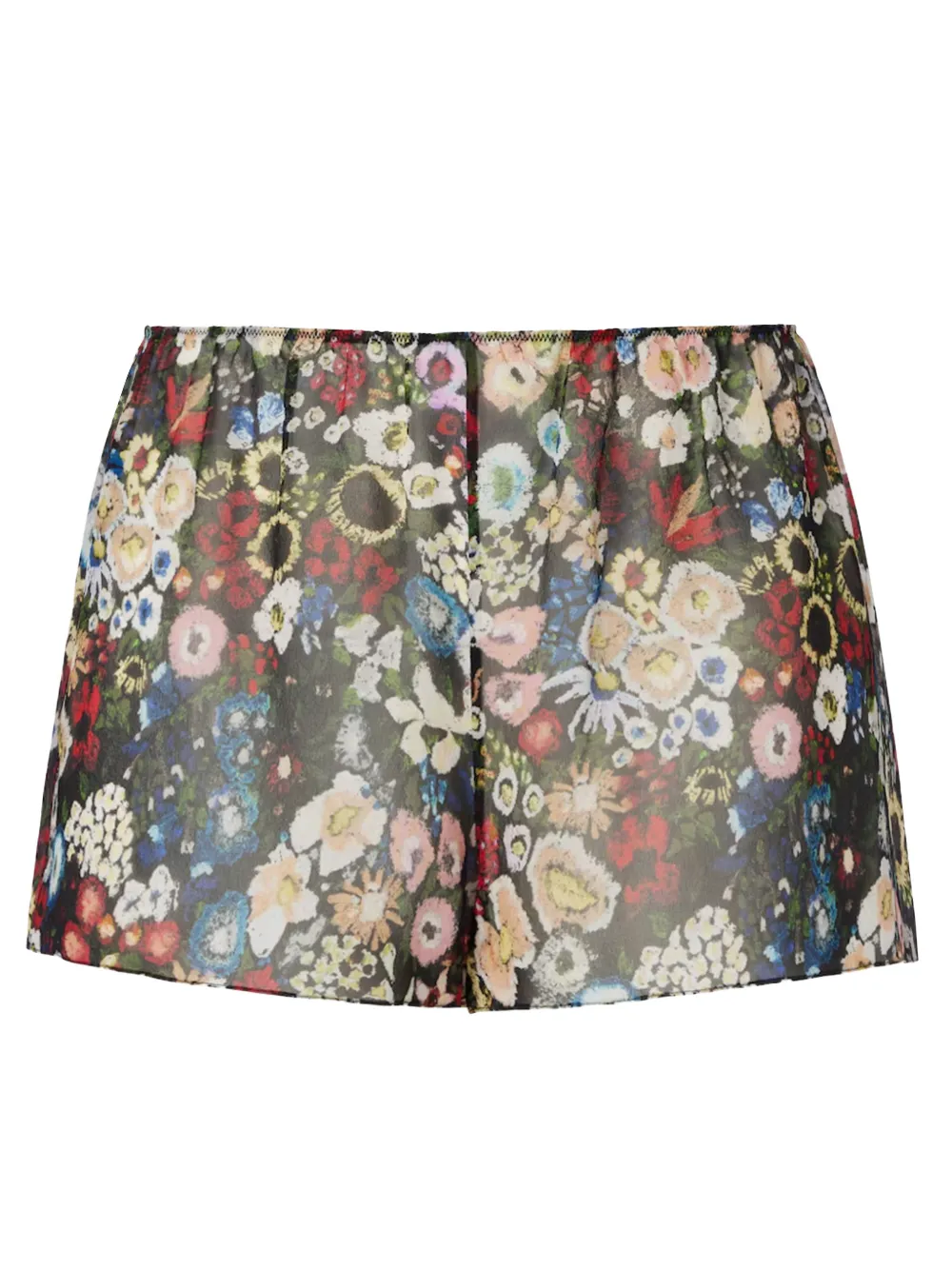 KHAITE Shorts met bloemenprint Zwart