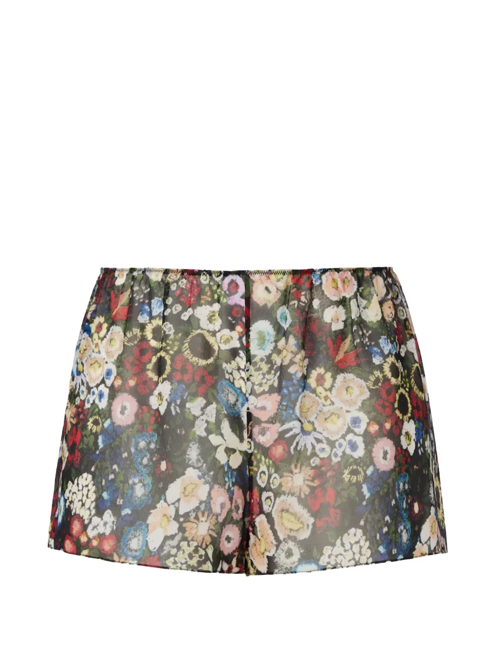 KHAITE floral-print shorts - Noir