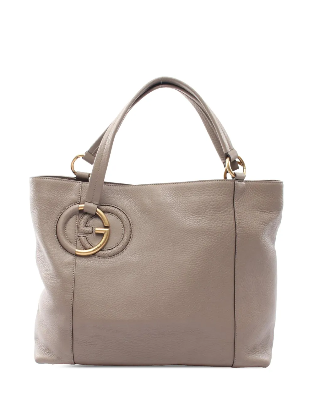 Gucci Pre-Owned 2000-2015 Medium Pebbled Calfskin Twill tote bag - Tons neutres Gucci Pre-Owned 2000-2015 Medium Pebbled Calfskin Twill tote bag - Tons neutres
