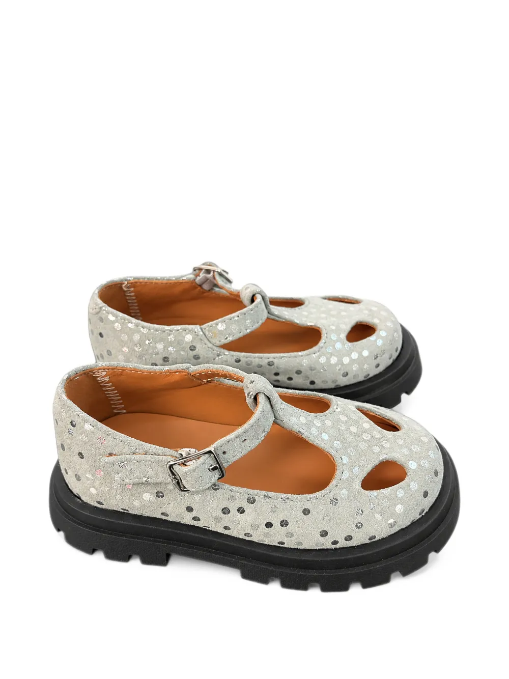 Eli1957 polka-dot T-bar ballet flats - Argento