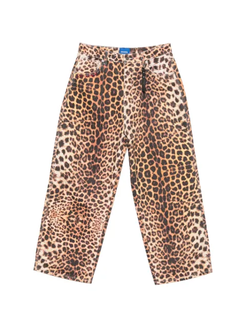 DAGGER leopard-print wide-leg jeans