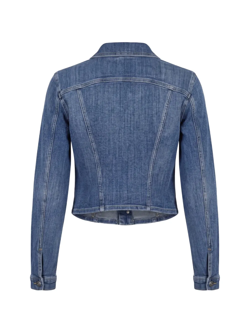 DONDUP Cropped stretch denim jack Blauw