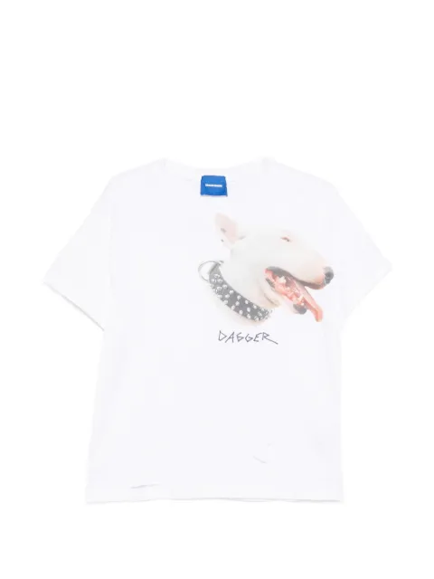 DAGGER distressed dog-print T-shirt