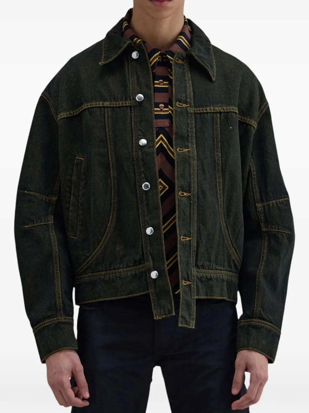 Eckhaus Latta El denim jacket - Vert