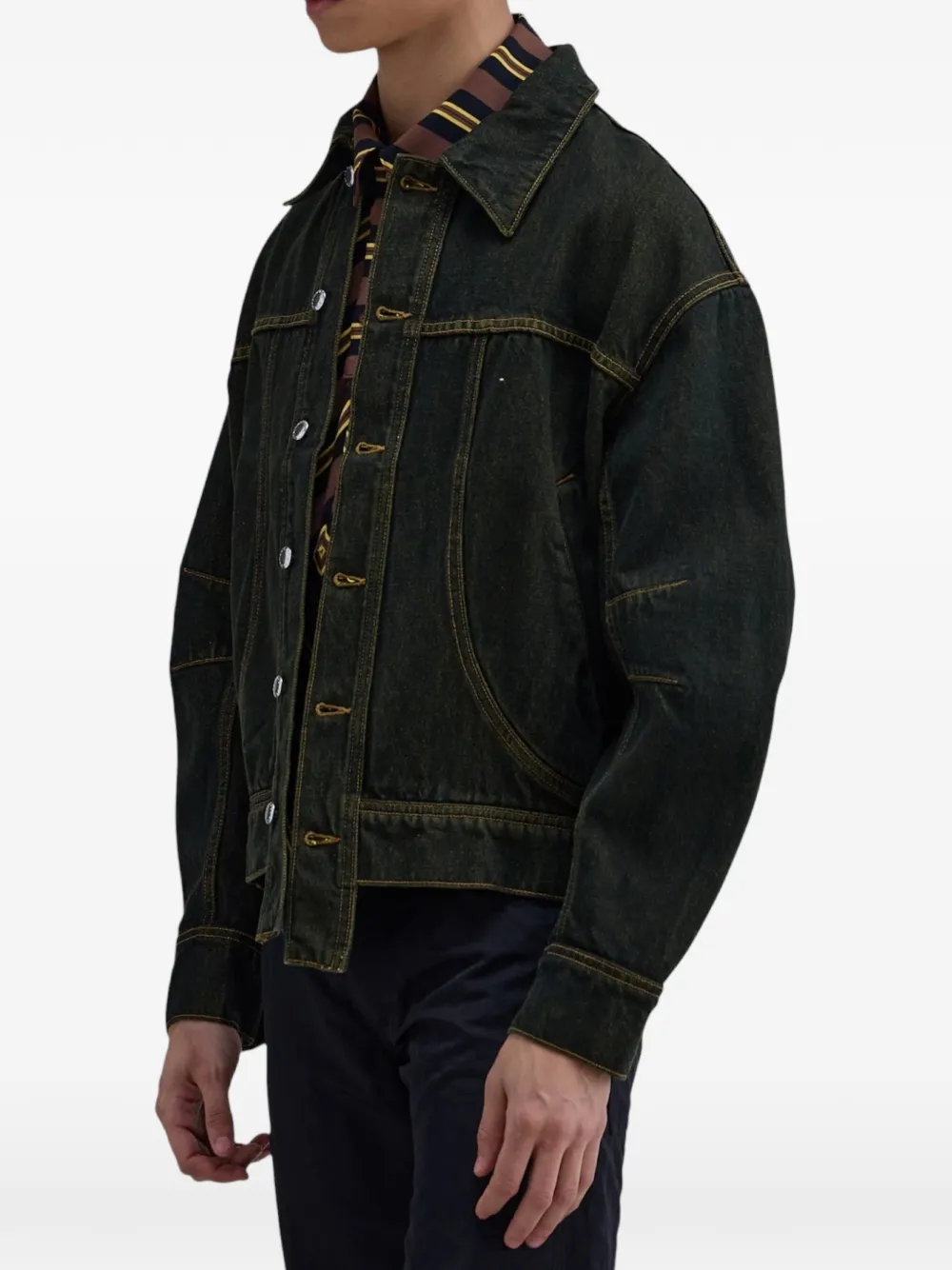 Eckhaus Latta El denim jack Groen