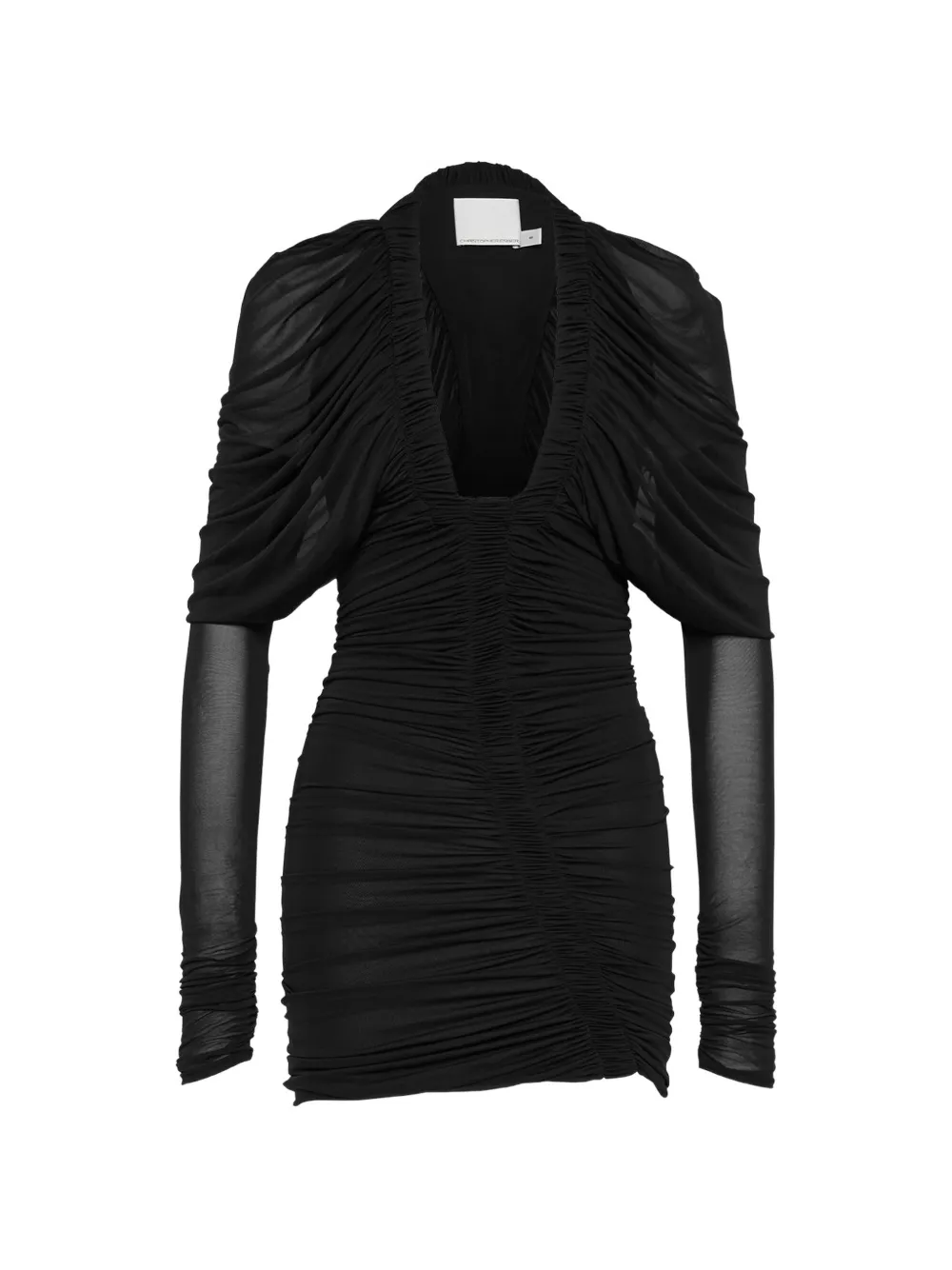 Christopher Esber Orion ruched mini dress - Noir Christopher Esber Orion ruched mini dress - Noir