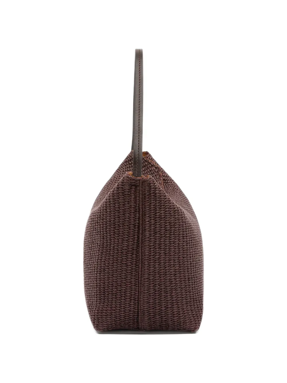 Christopher Esber medium Turnlock raffia shoulder bag Bruin