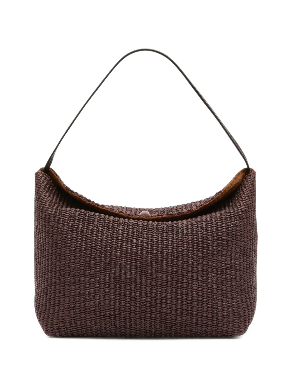 Christopher Esber medium Turnlock raffia shoulder bag - Brown