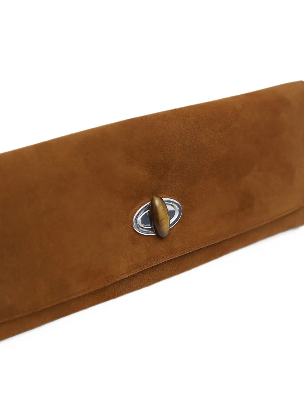 Christopher Esber Buki stone-turnlock clutch Bruin