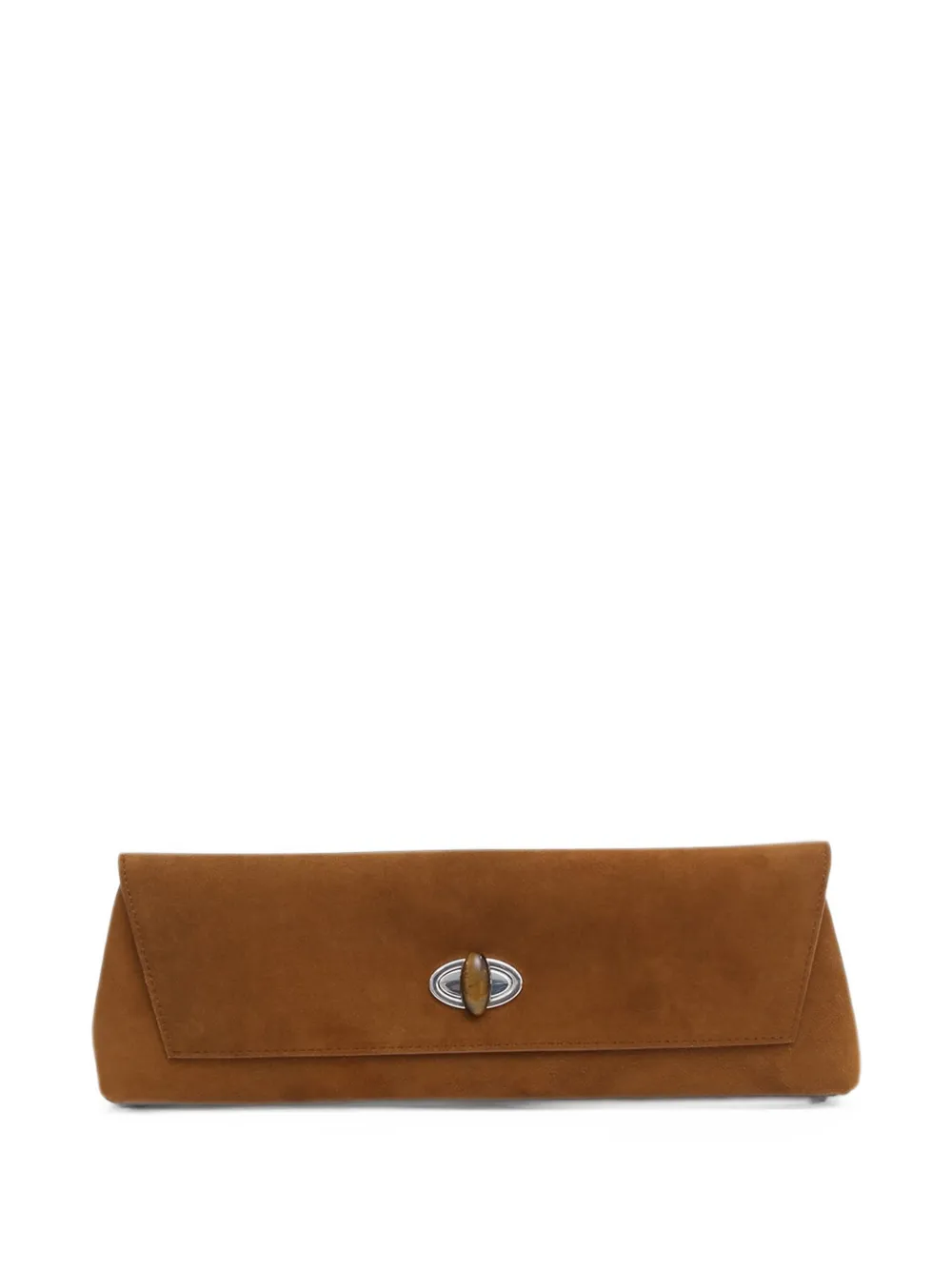 Christopher Esber Buki stone-turnlock clutch - Braun