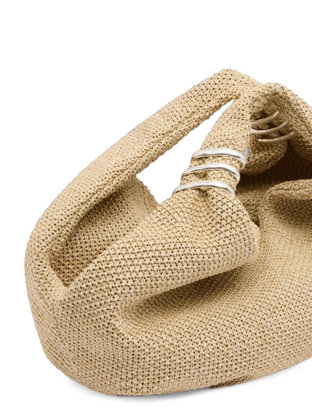 Christopher Esber Deia mini-shopper met raffia-effect Beige