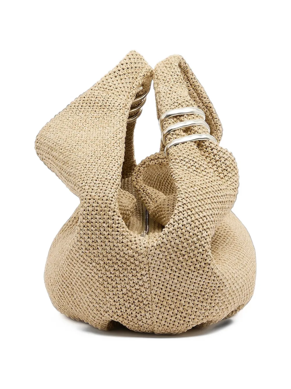 Christopher Esber mini Deia raffia-effect tote bag - Tons neutres Christopher Esber mini Deia raffia-effect tote bag - Tons neutres