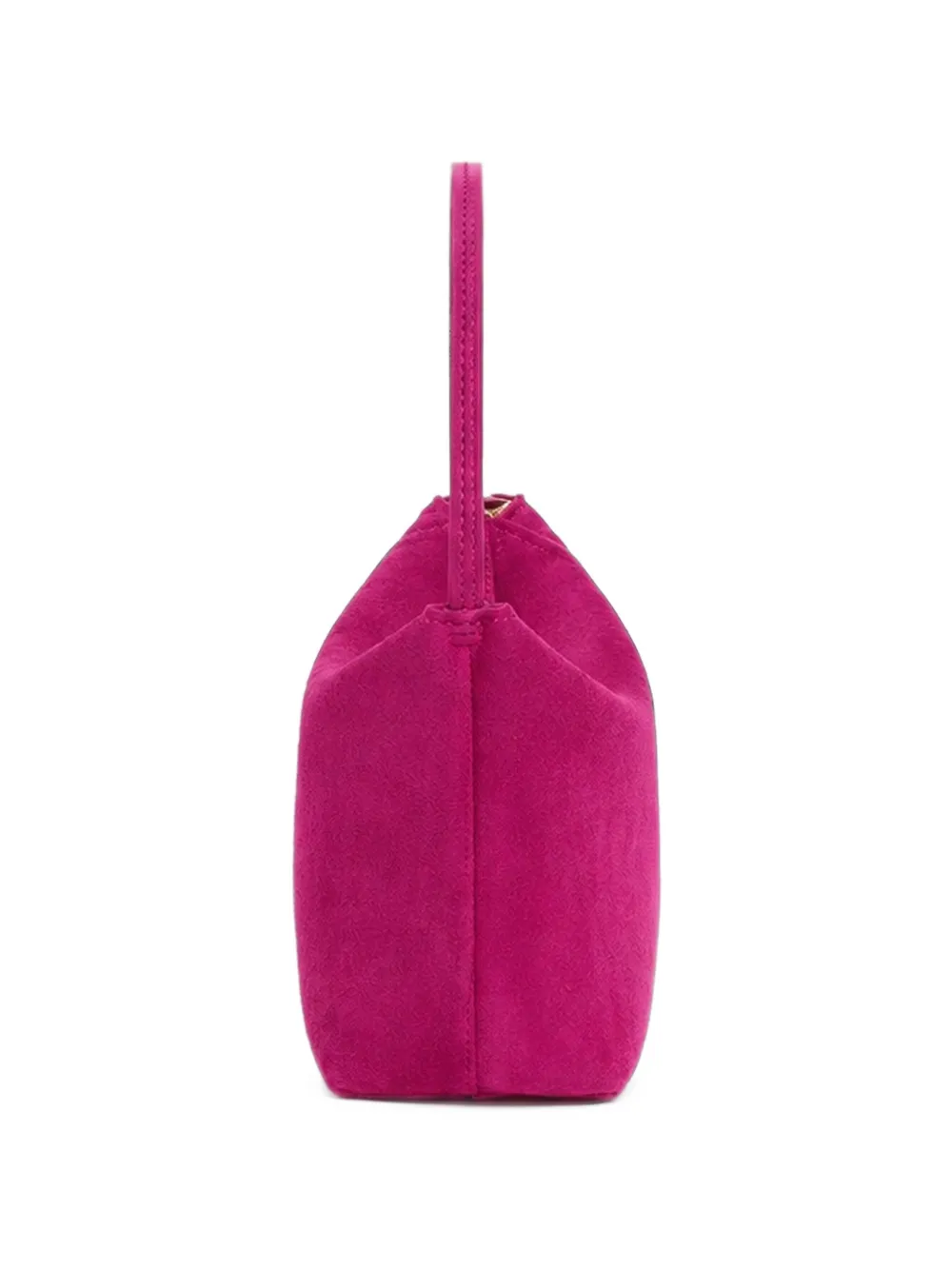 Christopher Esber Turnlock suède mini-schoudertas Roze