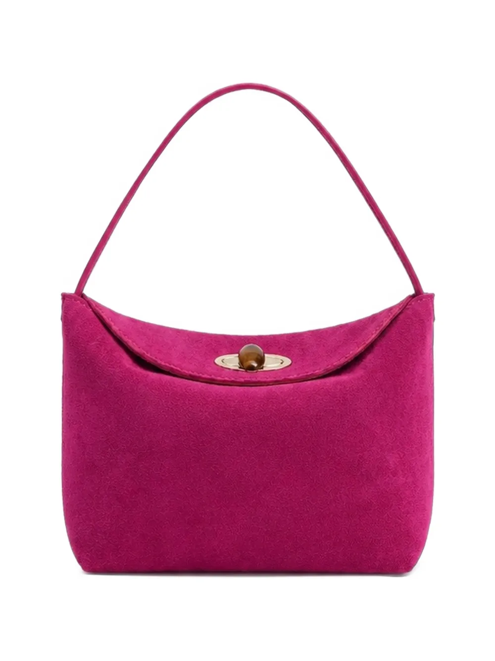 Christopher Esber mini Turnlock suede shoulder bag
