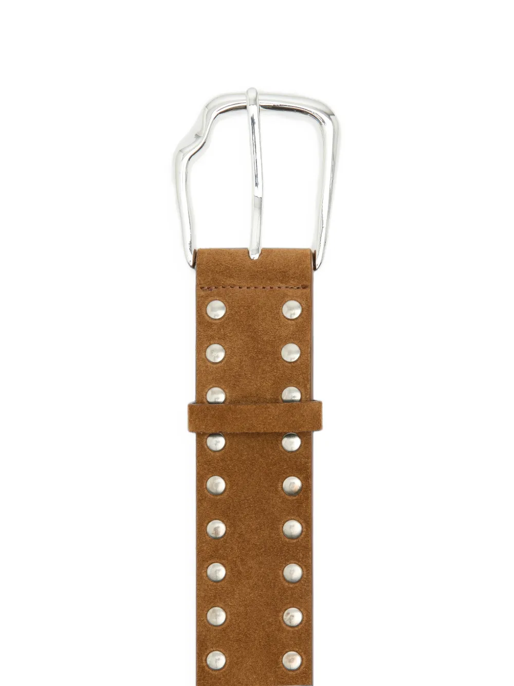 Christopher Esber Maverick studded suede belt Bruin