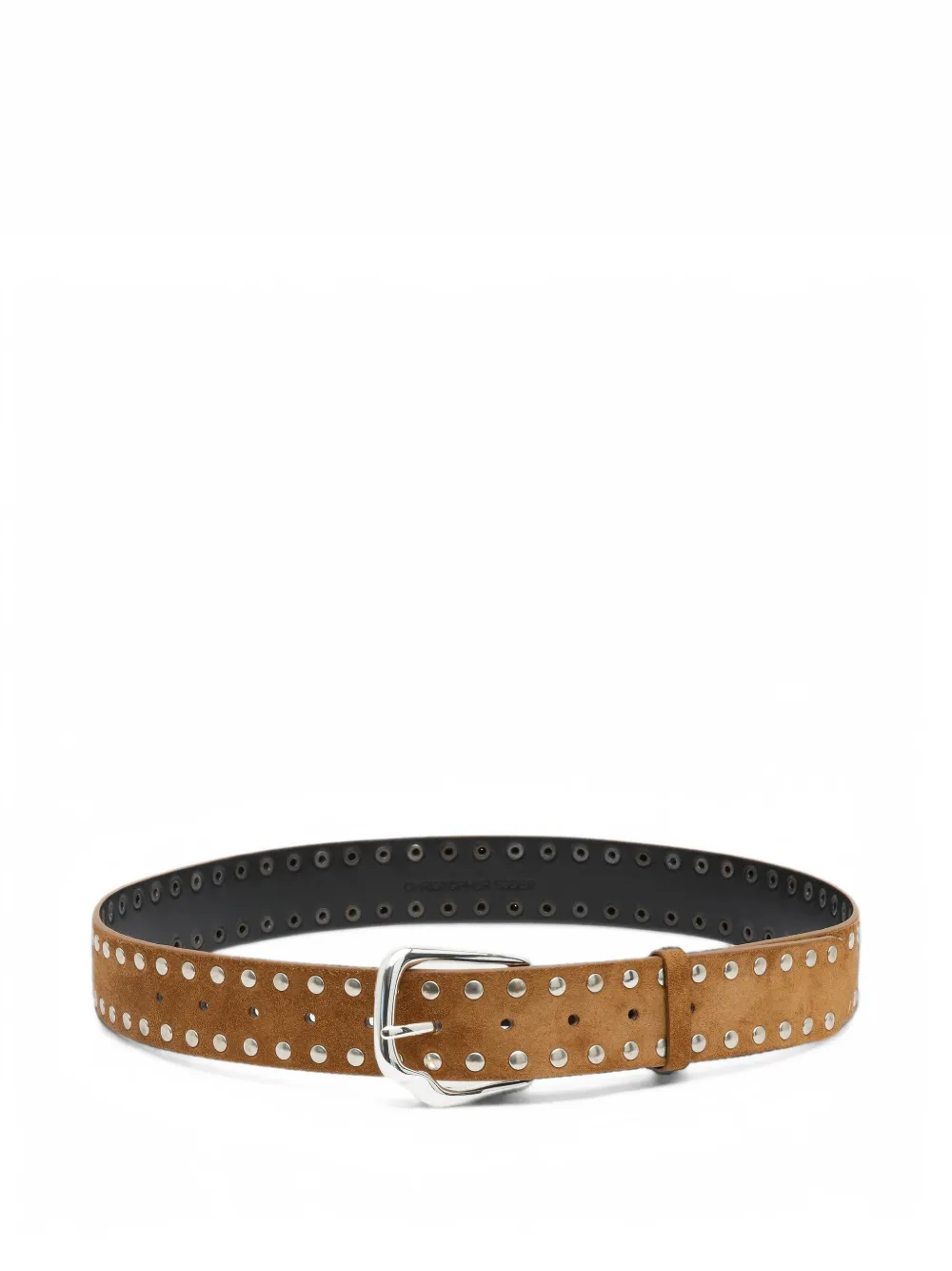 Christopher Esber Maverick studded suede belt Bruin