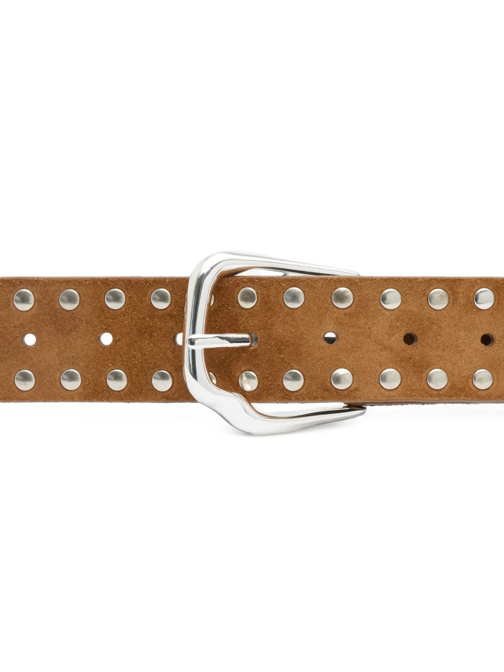 Christopher Esber Maverick studded suede belt Bruin