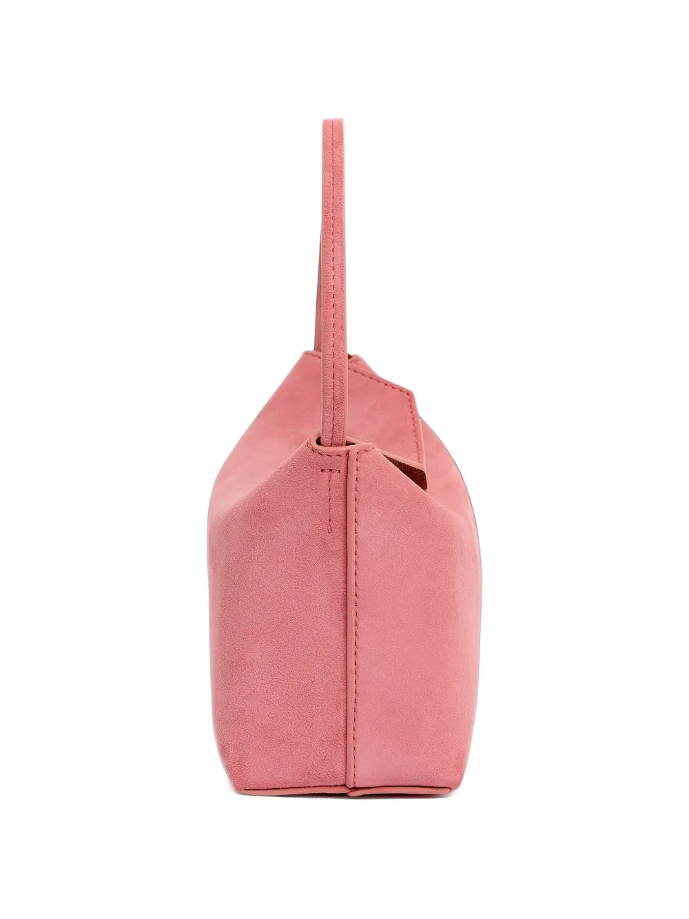 Christopher Esber mini Turnlock suede shoulder bag Roze