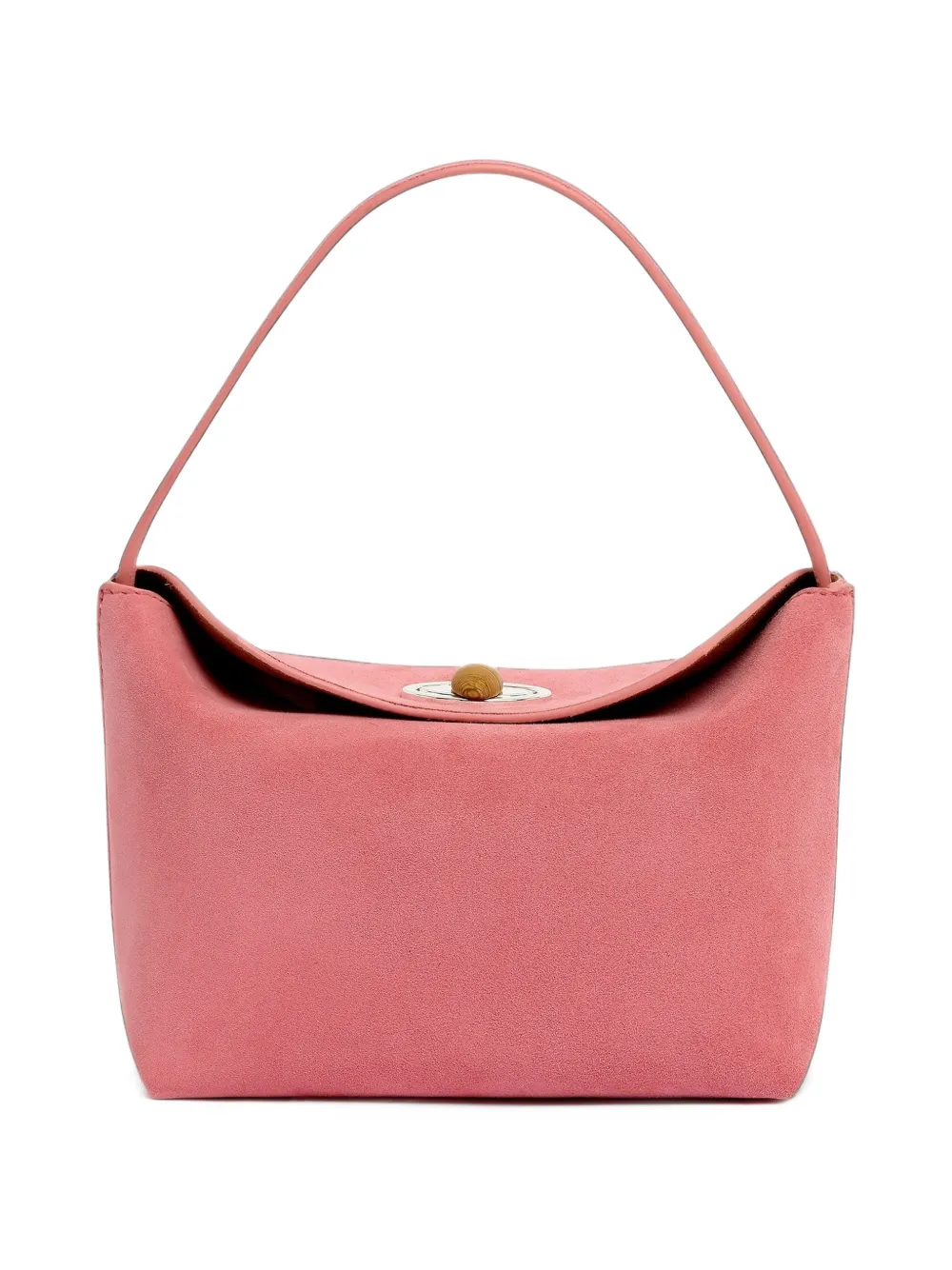 Christopher Esber mini Turnlock suede shoulder bag - Rosa