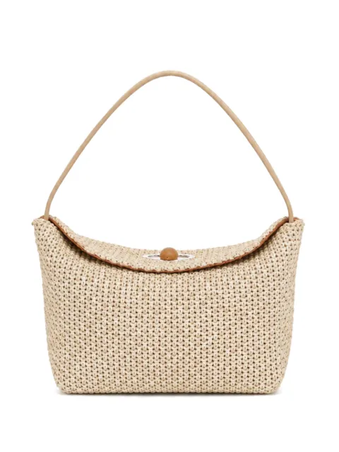 Christopher Esber mini turnlock raffia tote bag