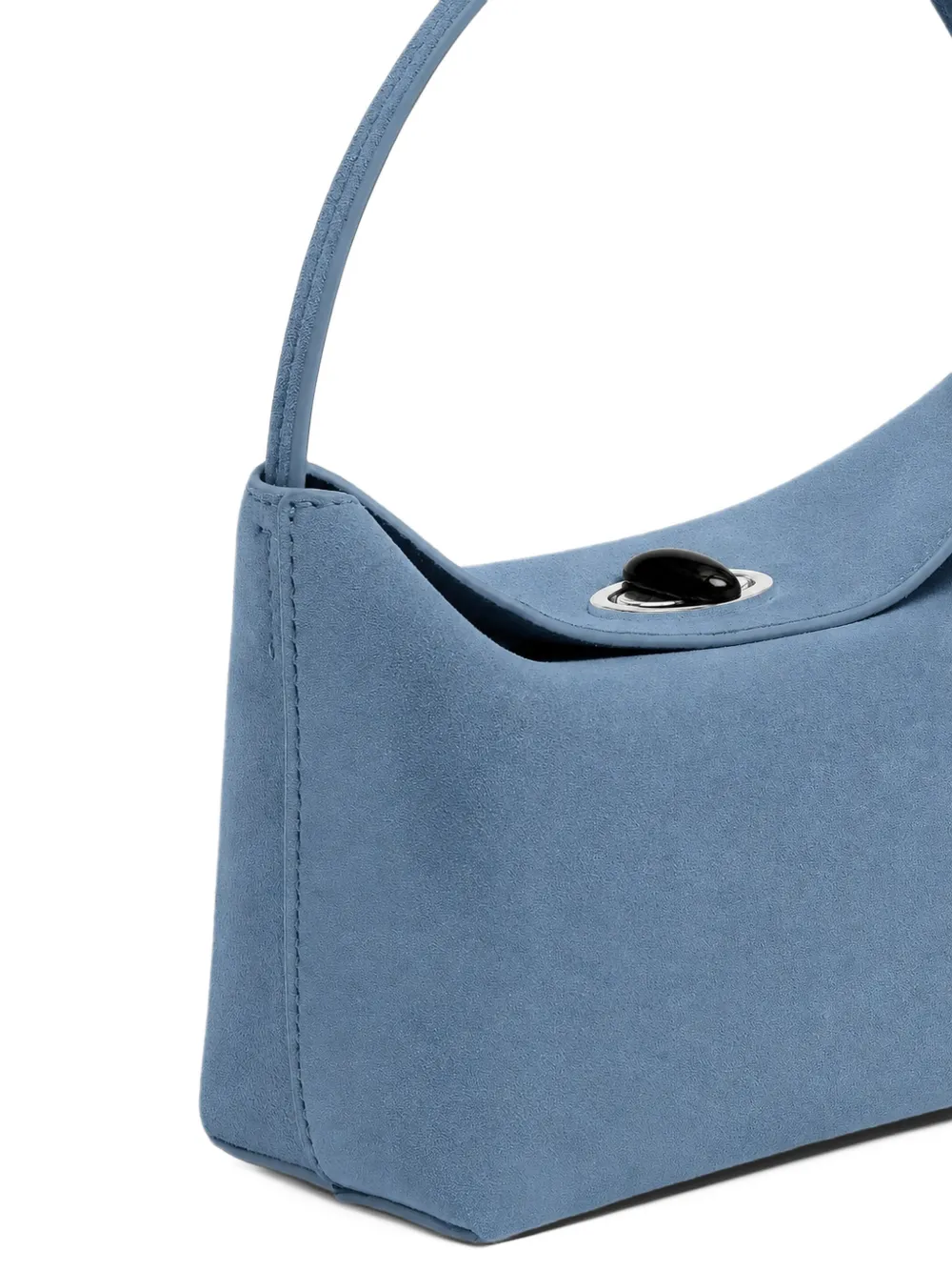 Christopher Esber Turnlock suède mini-tas Blauw